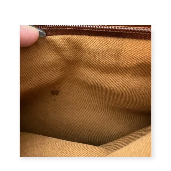 Vintage Nine West Woven Shoulder Bag Brown Leather Trim - Picture 6 of 7